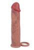 Censan Realistik Penis Kılıfı 19 cm | Esnek Silikon Uzatıcı ve Kalınlaştırıcı Kılıf | Testis Halkalı